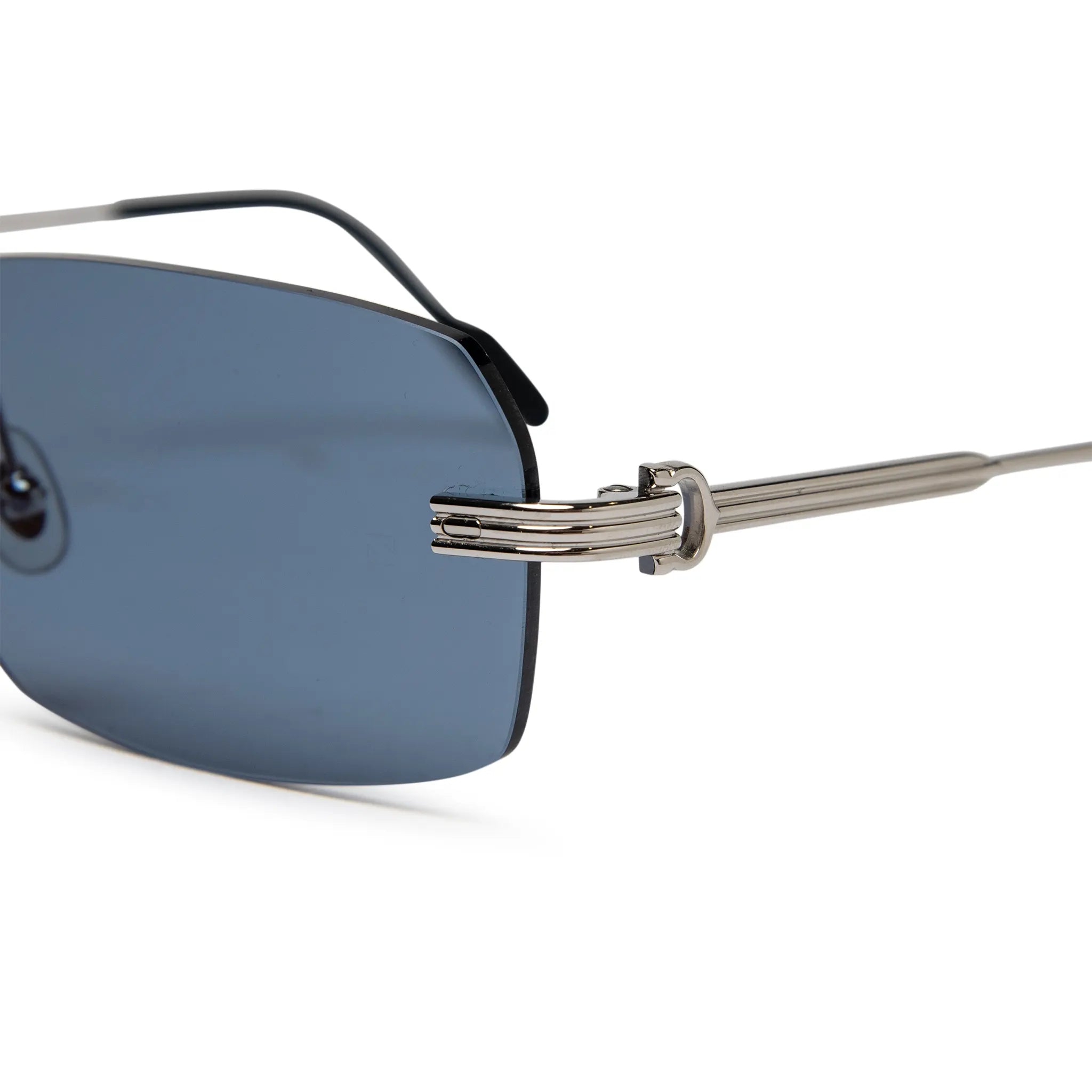 Cartier CT0271S 003 Silver Blue Polarized Sunglasses for Women - UV Protection Luxury Fashion Shades for Beach, Driving & Outdoor Activities