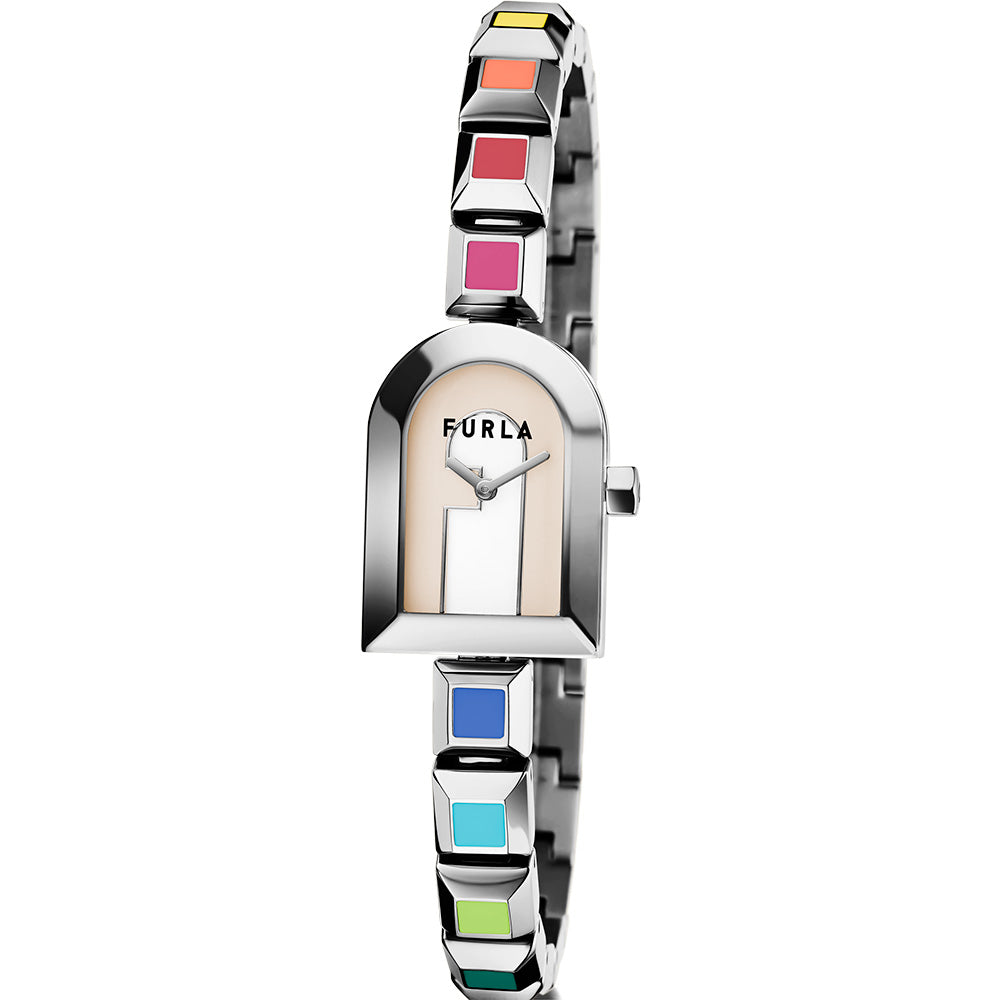 Furla WW00035001L1 Arch Case Enamel Women's Watch - Elegant Fashion Timepiece for Women, Perfect for Office, Party & Everyday Wear