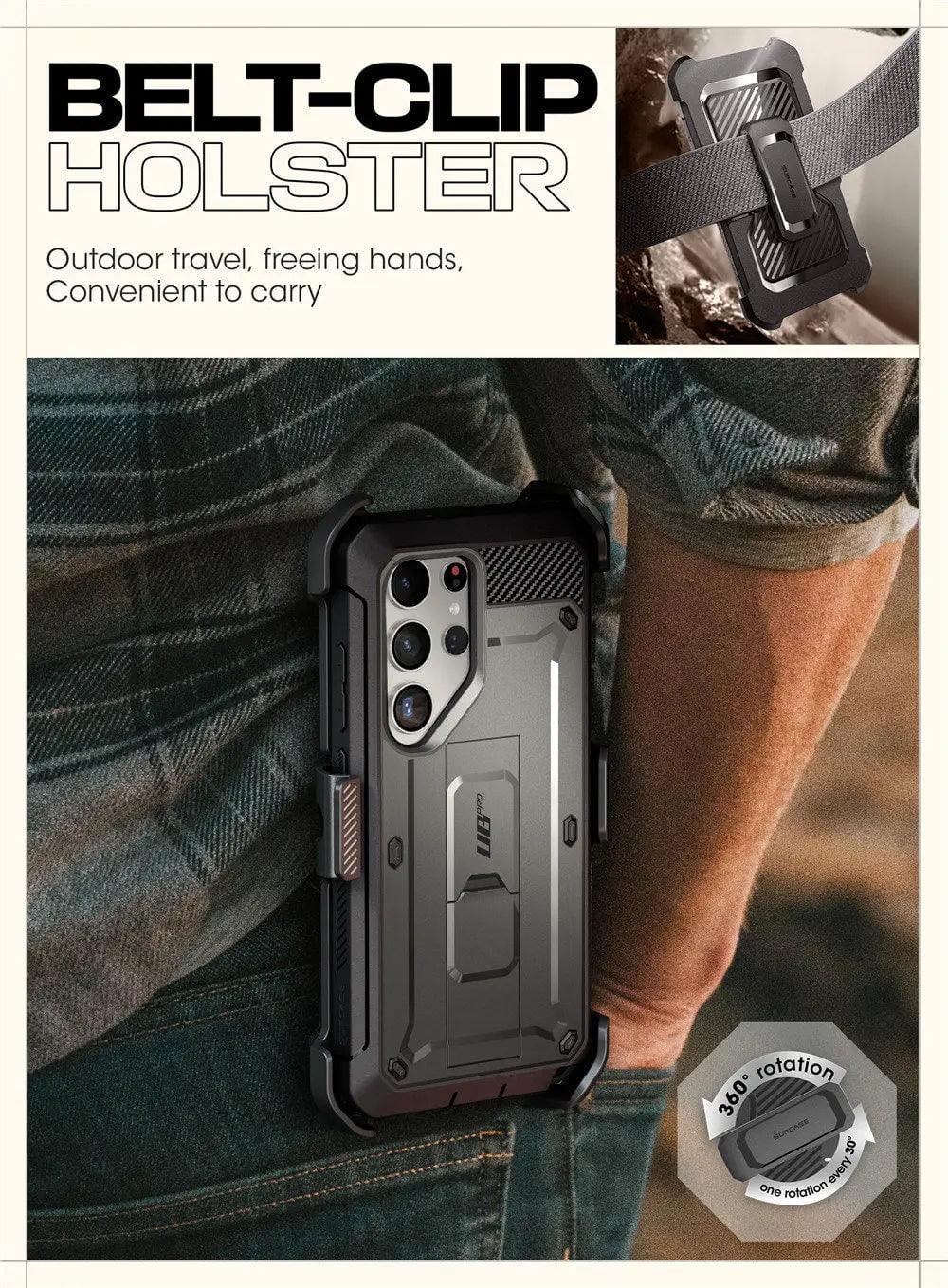 Samsung Galaxy S24 Ultra Case - Supcase UB Pro Full Body Dual Layer Protective Cover with Kickstand | Shockproof & Drop Protection for Everyday Use & Outdoor Activities