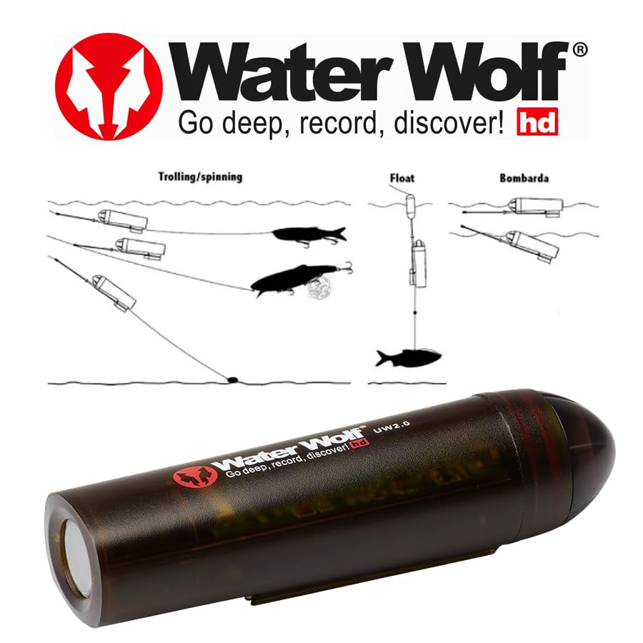 Waterwolf Underwater Fishing Camera 2.0 - 1080P HD Waterproof Action Camera for Scuba Diving, Spearfishing & Marine Exploration | Perfect for Underwater Photography, Ice Fishing & Boat Safety