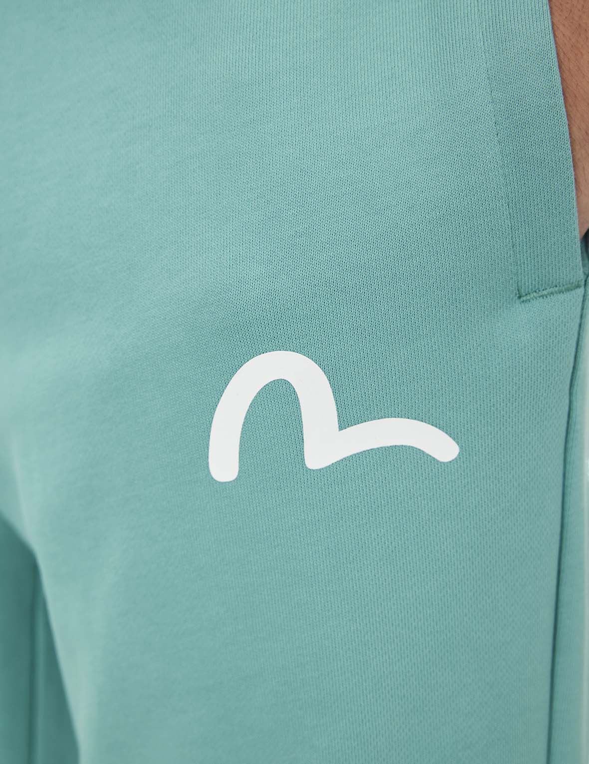 Stylish Spray Dyed Seagull & Logo Print Straight Fit Sweatpants for Men - Comfortable Casual Joggers for Lounge, Gym & Streetwear Fashion