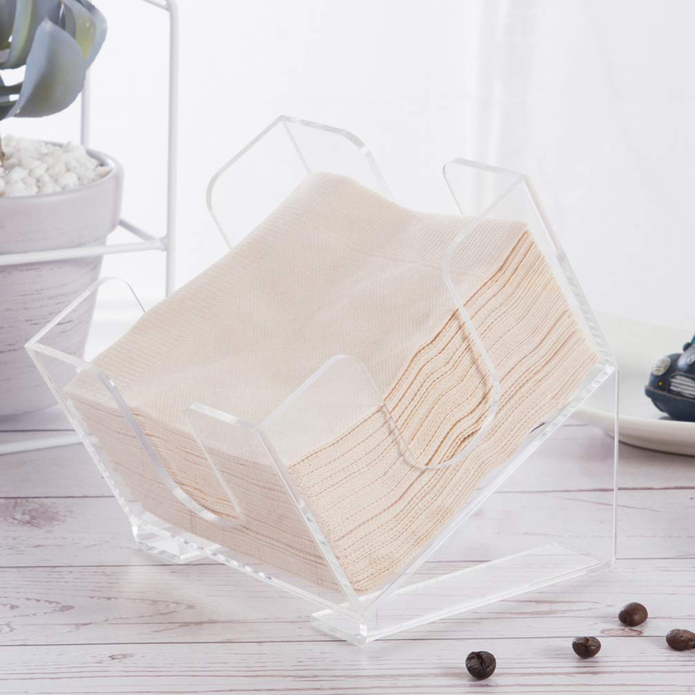 Acrylic Napkin Holder - Elegant Tabletop Napkin Tray for Dining Table & Kitchen | Perfect for Restaurants, Weddings & Home Decor | Tissue Dispenser for Luncheons & Parties
