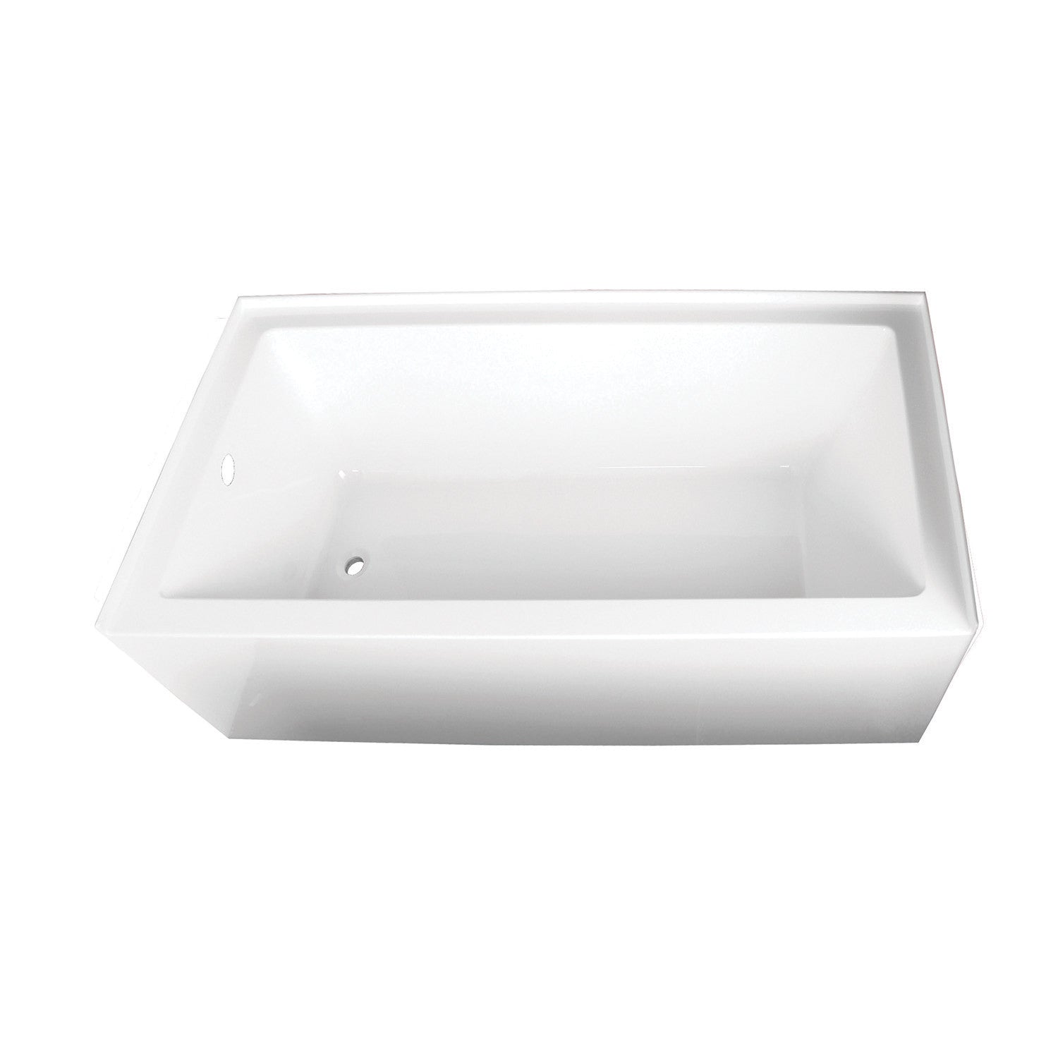 Aqua Eden VTAP663222L 66-Inch Acrylic Rectangular 3-Wall Alcove Bathtub - Left Hand Drain, Glossy White - Perfect for Modern Bathrooms & Spa-Like Retreats