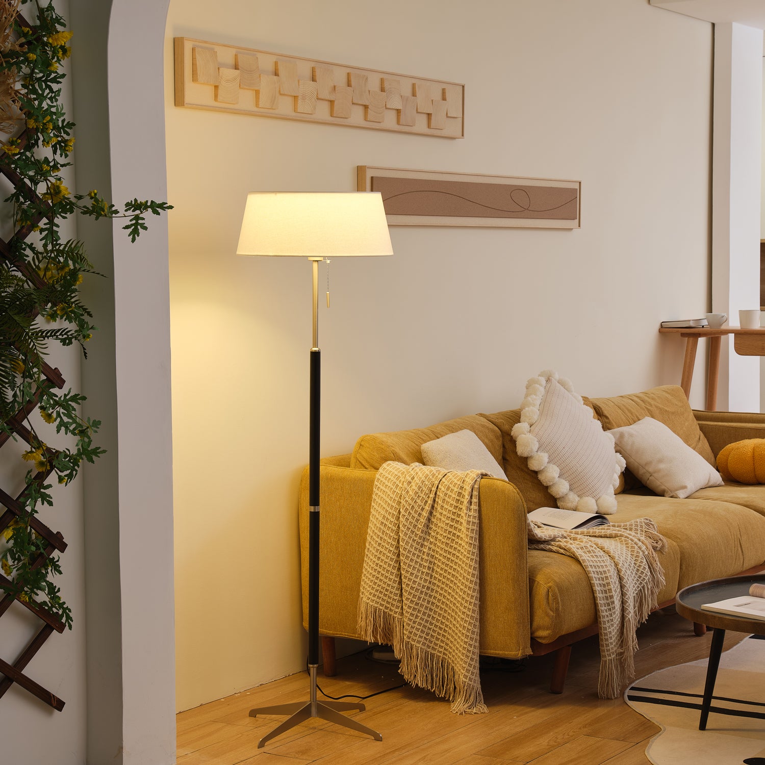 Modern Kavik Floor Lamp - Adjustable LED Standing Light for Living Room, Bedroom & Office - Bright & Energy-Efficient Home Decor Lighting
