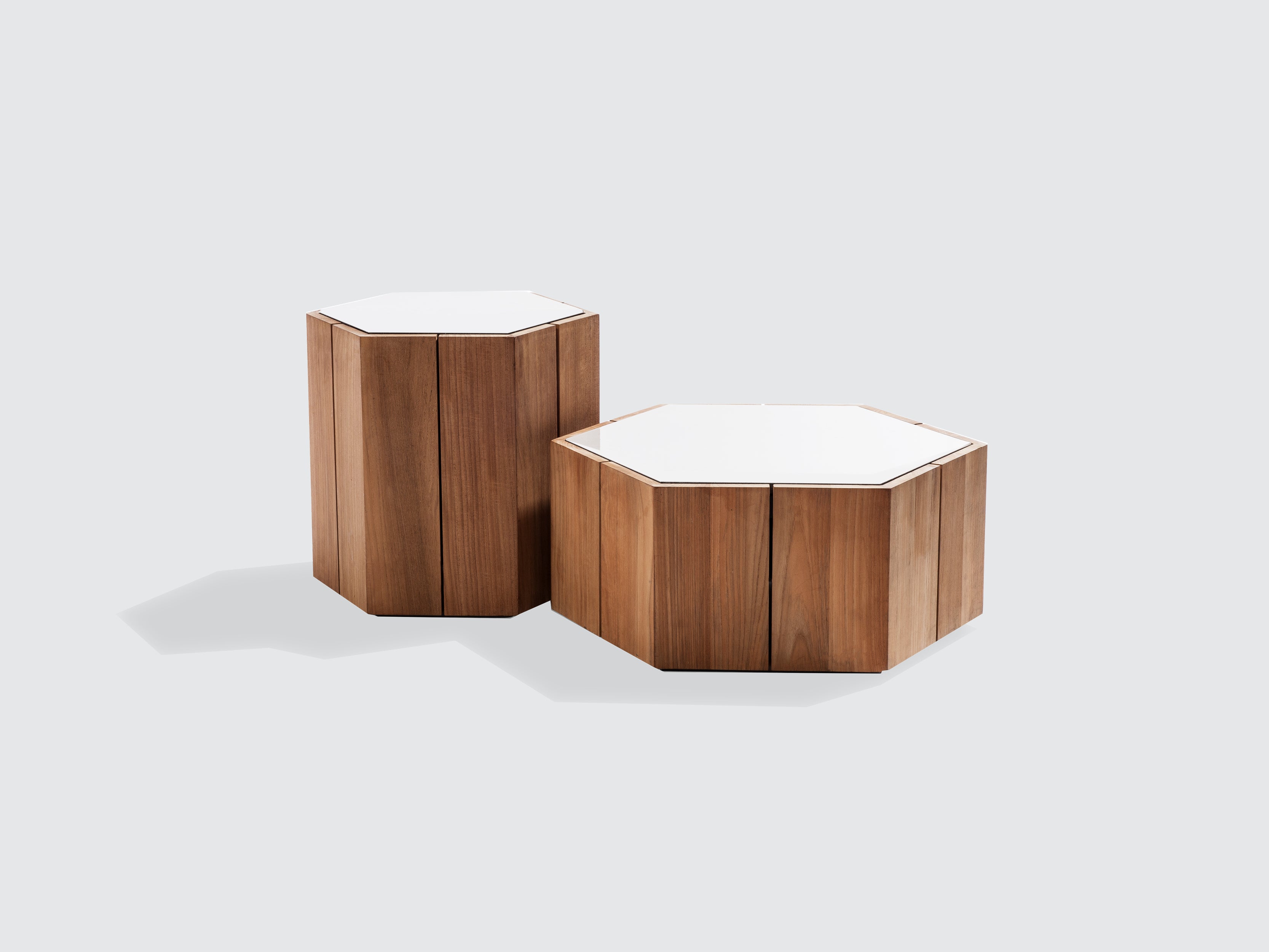 Hexagon Coffee Table - Modern Geometric Side Table for Living Room, Bedroom, or Office - Perfect for Small Spaces, Home Decor, and Interior Design