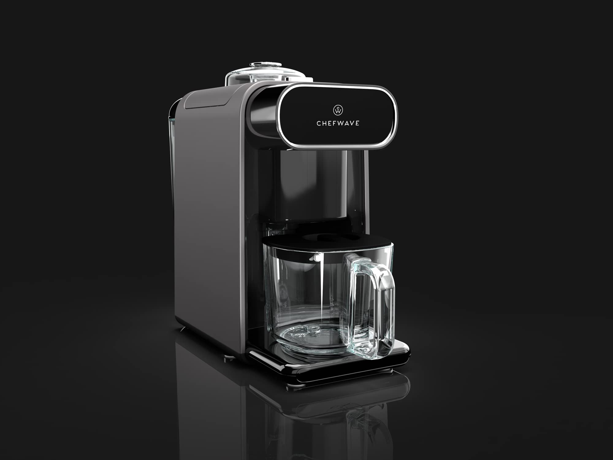 ChefWave Vegan Nut Milk Maker Machine - Dairy-Free Almond, Soy, Oat, Cashew, Coconut & Macadamia Milk Maker with No Soaking, Auto-Clean & Delay Start | Includes Recipe Book | Perfect for Home Kitchens, Vegan Lifestyles & Healthy Breakfasts (Silver/Black)