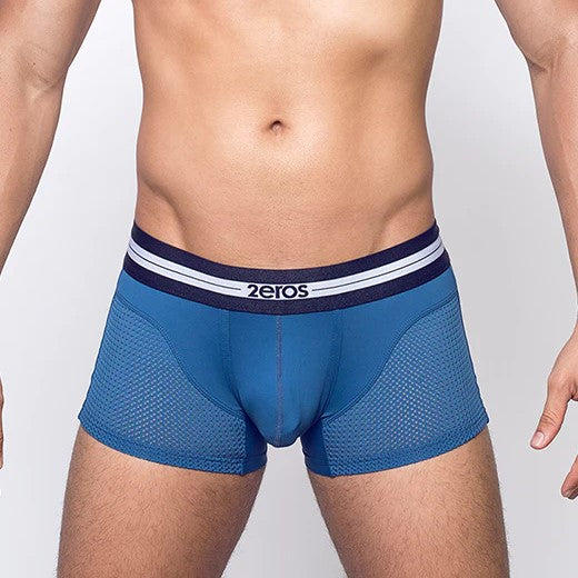 2EROS Aktiv Helios Mesh Boxer Briefs for Men - Breathable & Comfortable Dark Blue Underwear - Perfect for Gym, Running & Everyday Wear