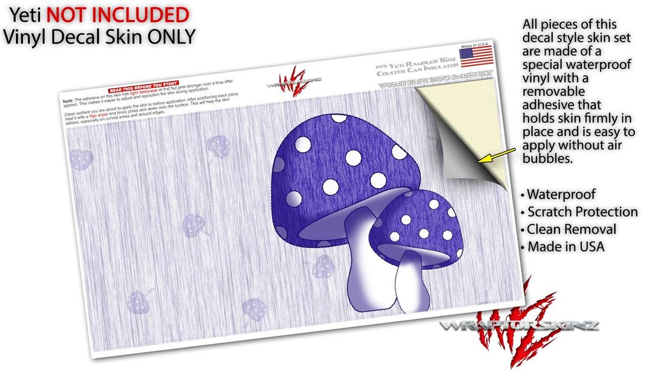 Premium Skin Decal Wrap for Yeti 16oz Tall Colster Can Cooler - Mushroom Purple Design | Cooler Not Included | Perfect for Outdoor Camping, Picnics & Tailgating Parties