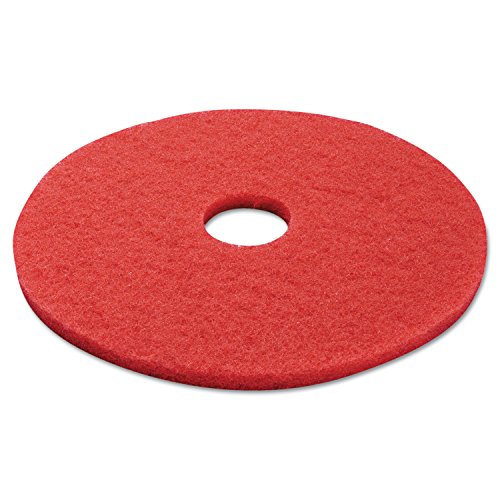Boardwalk 4017RED Standard 17-Inch Diameter Buffing Floor Pads - Red Color for Professional Floor Polishing & Cleaning | Perfect for Hardwood, Tile & Concrete Floors in Homes, Gyms & Commercial Spaces
