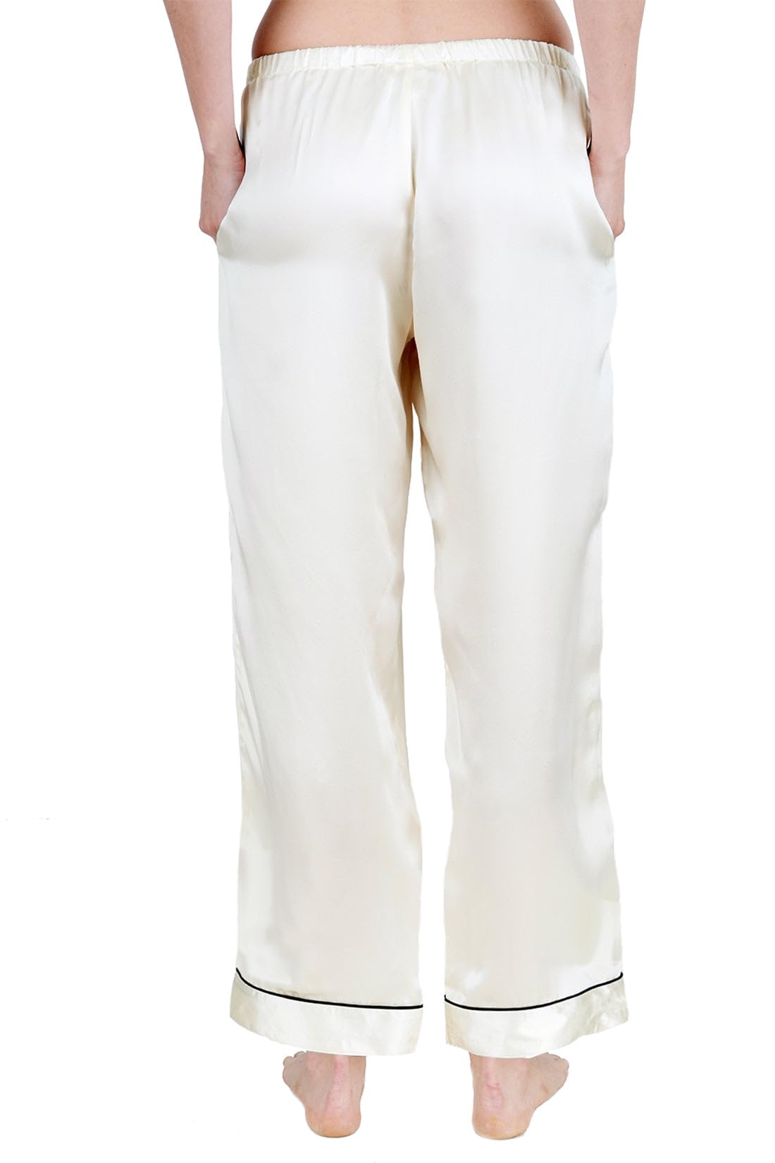 Luxury 100% Mulberry Silk Pajama Pants for Women - Soft & Breathable Sleepwear Set - Perfect for Relaxing at Home, Spa Days & Gift Giving