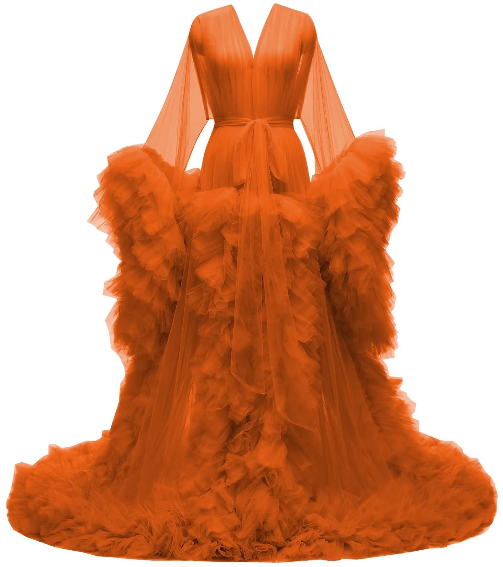 Elegant Tulle Maternity Dress for Baby Shower, Photoshoot & Wedding - Soft Bridal Robe & Sleepwear - Perfect for Pregnancy Photography, Bridal Party & Special Occasions
