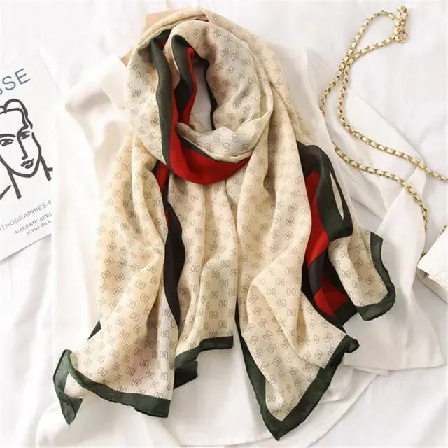 Luxury Striped Scarves for Women - Soft Cashmere & Silk Fashion Scarves - Perfect for Winter, Fall, and Elegant Outfits