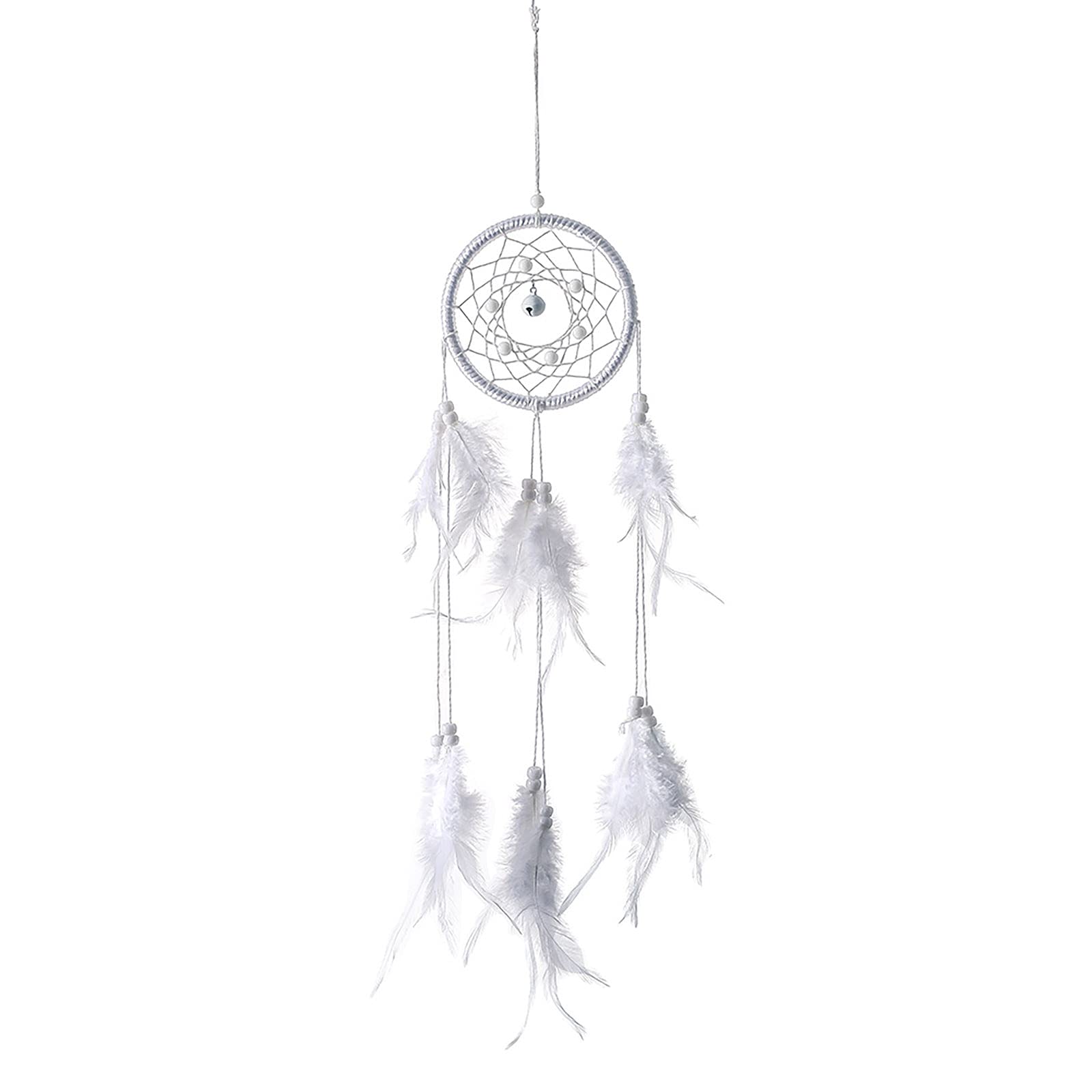 White Pendant Wind Chime - Moon-Shaped Hanging Decor for Bedroom, Living Room & Outdoor Spaces | Soothing Wind Chimes for Relaxation & Home Decoration