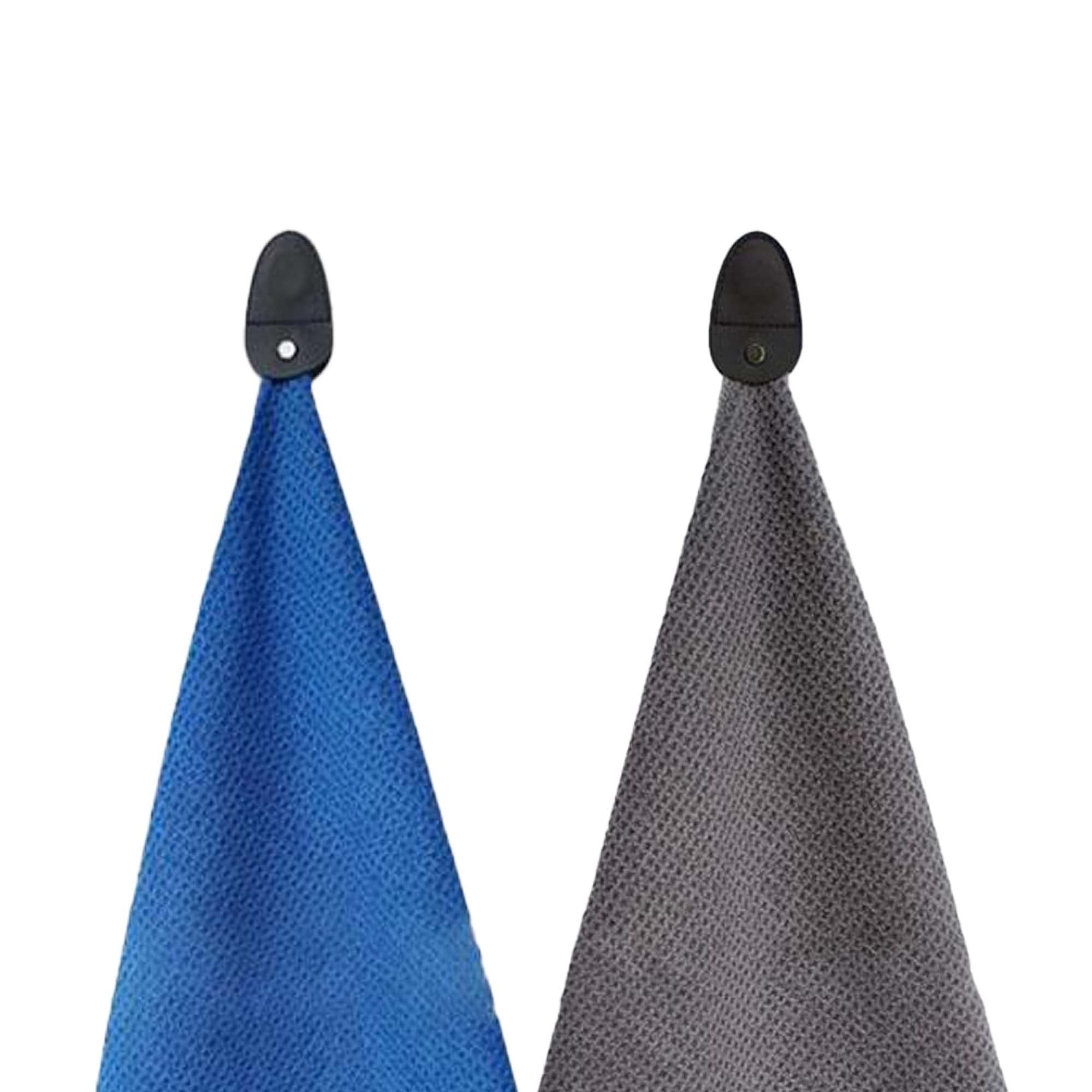 Premium Magnetic Golf Towel Set - 2 Pack Super Absorbent Microfiber Cleaning Towels for Golf Clubs, Balls & Bags | Quick-Dry Sweat Wiping Cloth with Strong Magnet | Ideal for Golf Course, Driving Range & Club Maintenance
