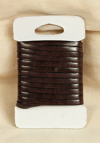 Premium Full Grain Leather Braided Strap - 5m Dark Brown for Watches, Belts & Accessories | Durable & Stylish Handmade Leather Cord for DIY Crafts & Jewelry Making