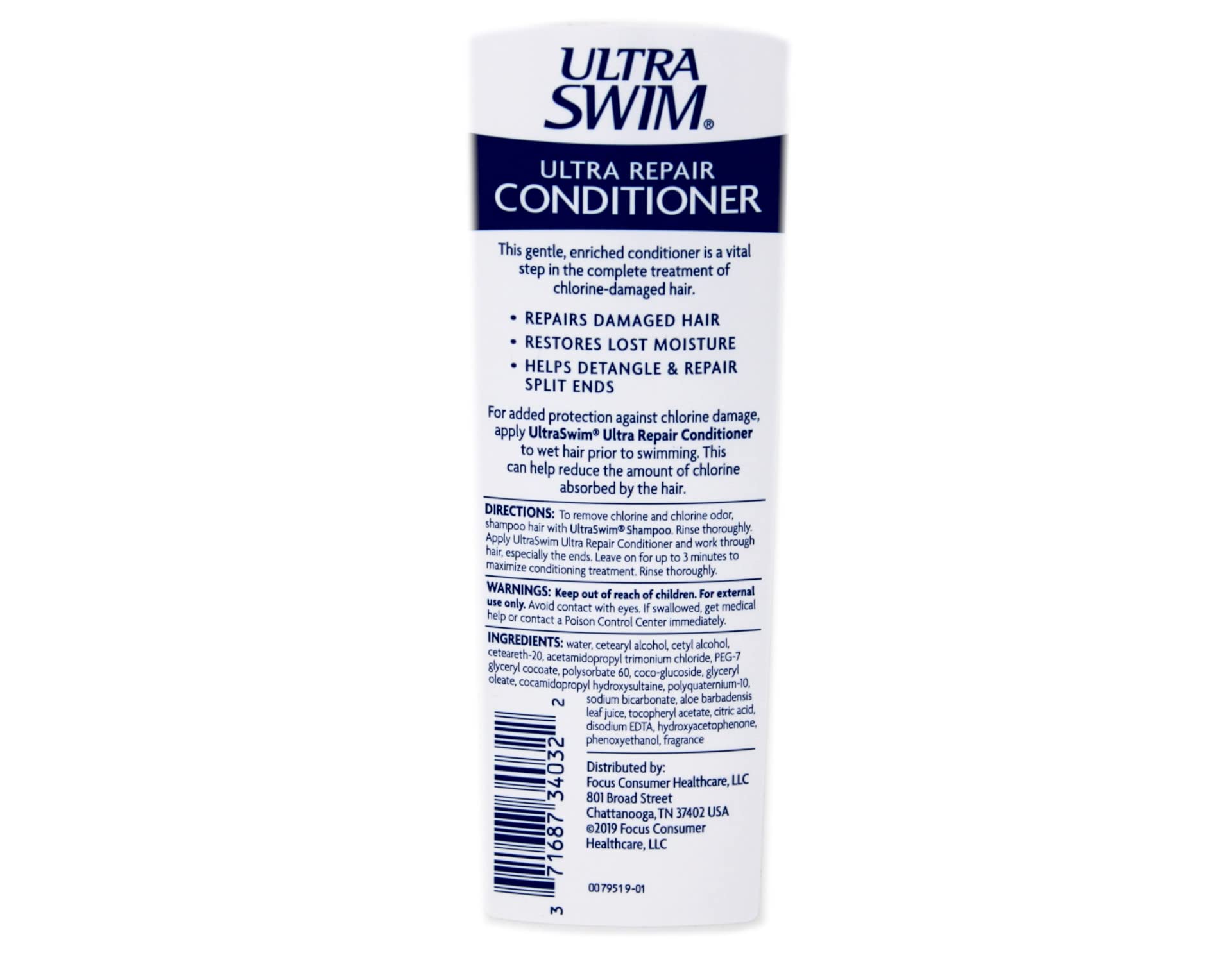 UltraSwim Chlorine Removal Conditioner for Swimmers - 7 oz Bottle (Pack of 4) - Post-Swim Hair Repair & Moisturizing - Perfect for Pool, Beach & Competitive Swimming