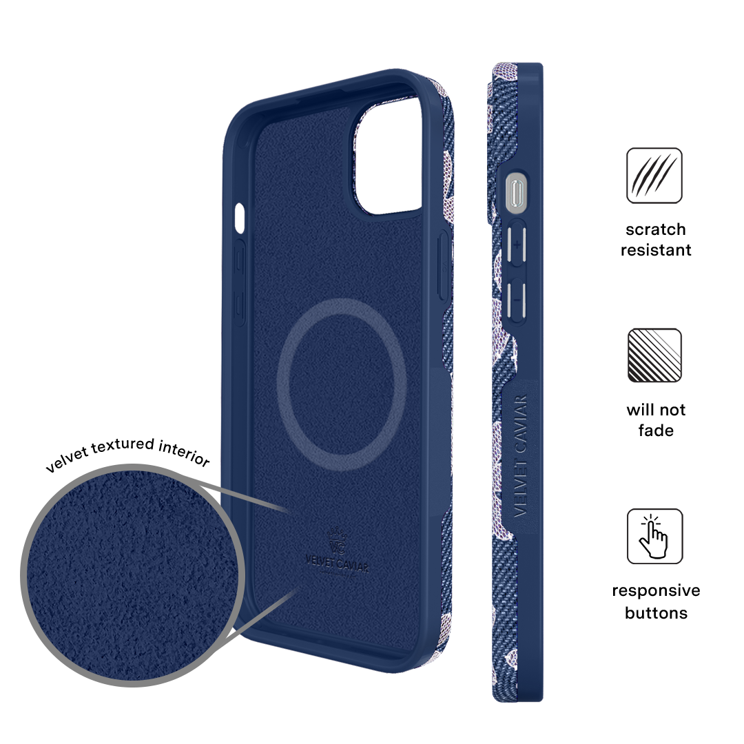 Denim Daisy iPhone Case - Trendy Floral Design Protective Cover for iPhone 11/12/13/14/15 Pro Max - Perfect for Everyday Use, Travel & Fashion Accessories