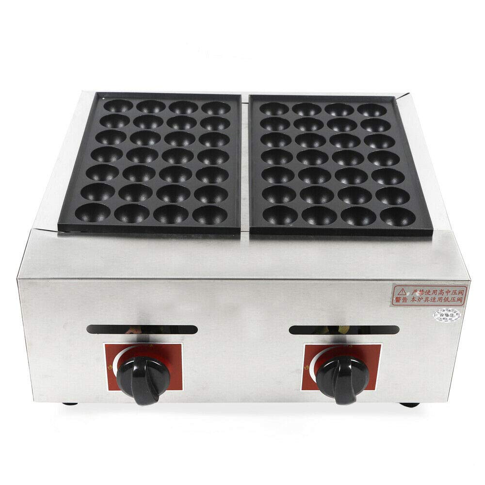Non-Stick DIFU 56-Hole Takoyaki Pan - Japanese Octopus Ball Baker, Fish Cake & Snack Grill Plate - Stainless Steel Stovetop Cooking Machine (USA Stock) - Perfect for Home Kitchens, Street Food Vendors & Japanese Cuisine Lovers