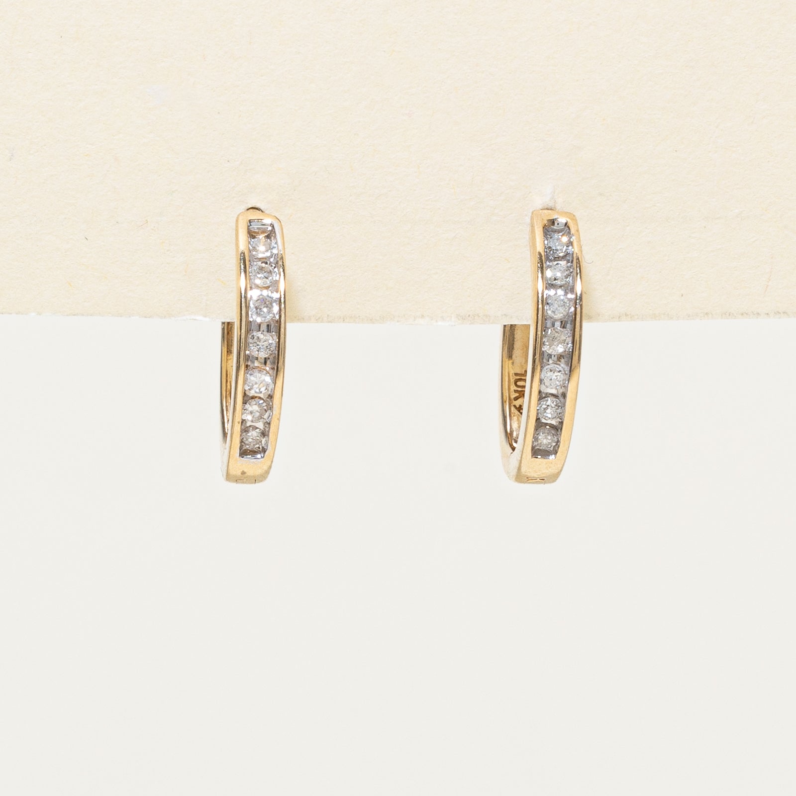 0.11ctw Diamond Huggie Hoop Earrings for Women - Sparkling & Dainty Everyday Jewelry Gift for Her | Perfect for Weddings, Parties & Date Nights