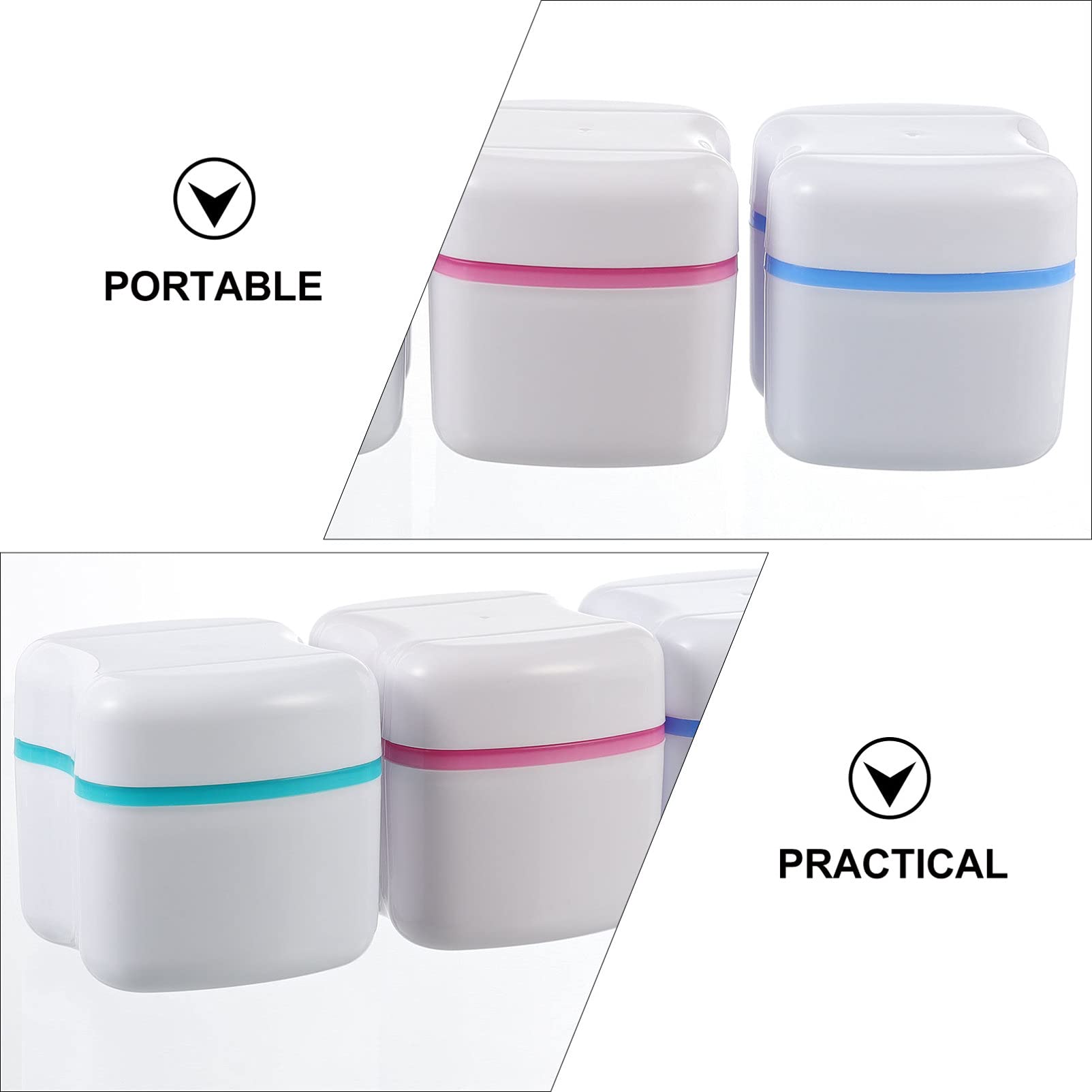 3-Piece Pink Plastic False Eyelash Holder Box Set - Organize & Store Eyelash Extensions, Makeup Accessories - Perfect for Salons, Travel & Home Use