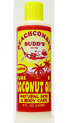 Pure Coconut Oil 8 oz - Unscented Hawaiian Beachcomber Budd (Pack of 8) | Natural Moisturizer for Skin & Hair, Cooking Oil, DIY Beauty Recipes