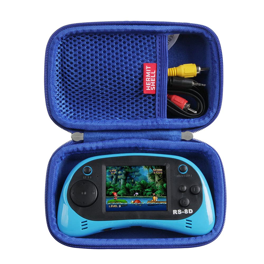 EASEGMER Kids Handheld Game Console Travel Case - Protective Storage Bag for Portable Video Game Players (Blue) | Perfect for Travel, School & Outdoor Gaming Protection