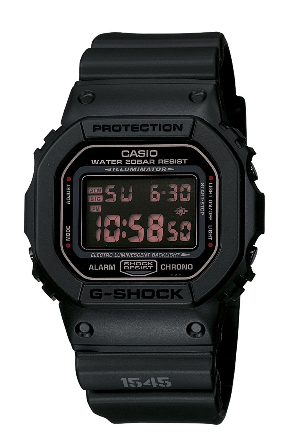 Casio Men's DW5600MS-1CR G-Shock Digital Watch - Military Concept Black Resin Sport Watch with Shock Resistance, Stopwatch & Countdown Timer - Perfect for Outdoor Activities, Running, Hiking & Military Use