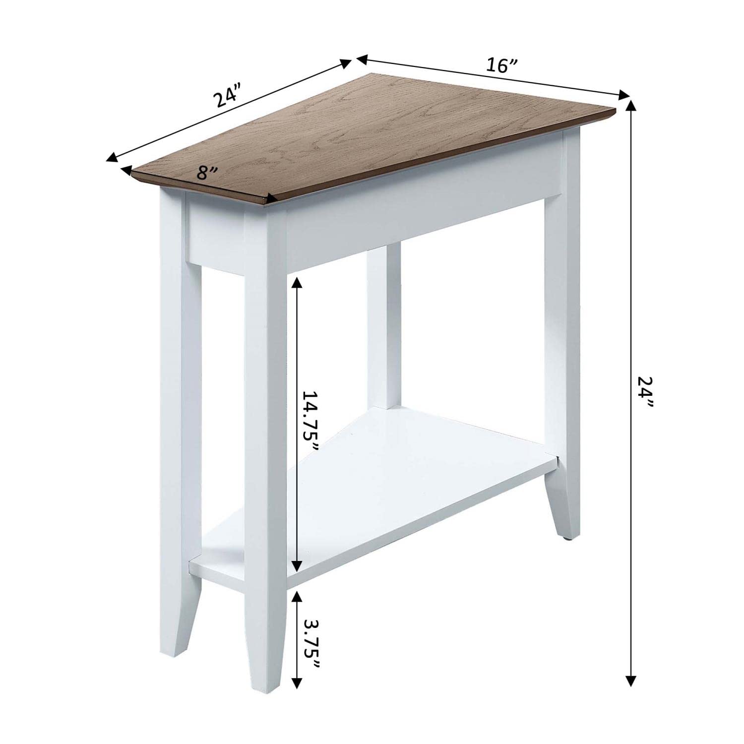 Convenience Concepts American Heritage Wedge End Table 24