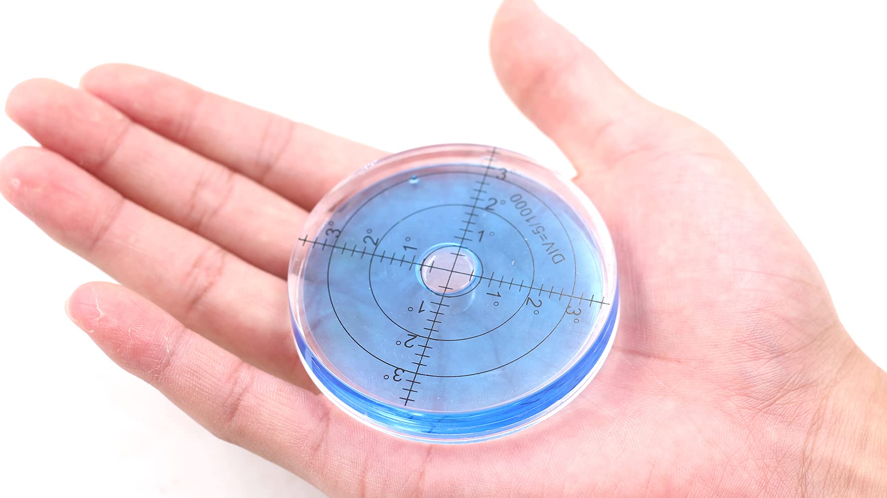Chiloskit 66mm Bullseye Spirit Level Round Bubble Level Tool for RV Appliances - High Accuracy 30'/2mm (Blue) - Perfect for RV Camping, Home Renovation & DIY Projects