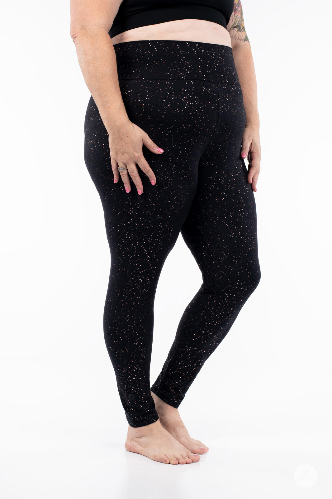 Rise & Sparkle High Waisted Yoga Leggings for Women - Tummy Control Workout Pants - Perfect for Gym, Running & Everyday Wear