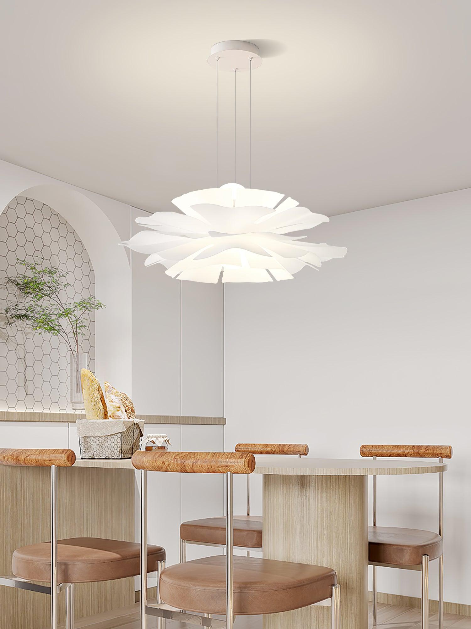 Elegant Lotus Flower Pendant Light - Modern Boho Ceiling Lamp for Bedroom, Living Room & Dining Room Decor - Handcrafted Floral Chandelier for Home & Office Lighting