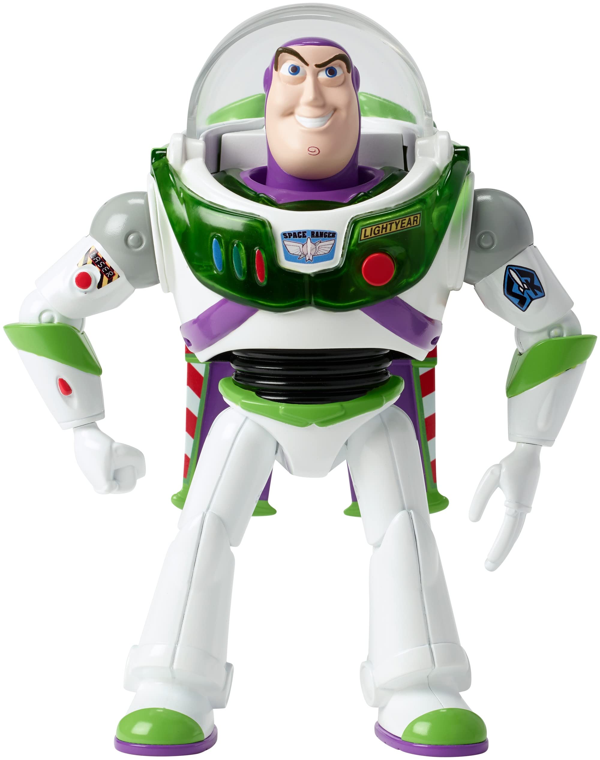 Disney Pixar Toy Story 4 Blast-Off Buzz Lightyear Action Figure - 7 Inch (17.78 cm) Tall with LED Lights, 10+ Phrases, Sound Effects & Pop-Out Wings - Official Collectible Toy Gift for Boys Girls Ages 3+ | Amazon Exclusive | Space Adventure Play & Room Decor