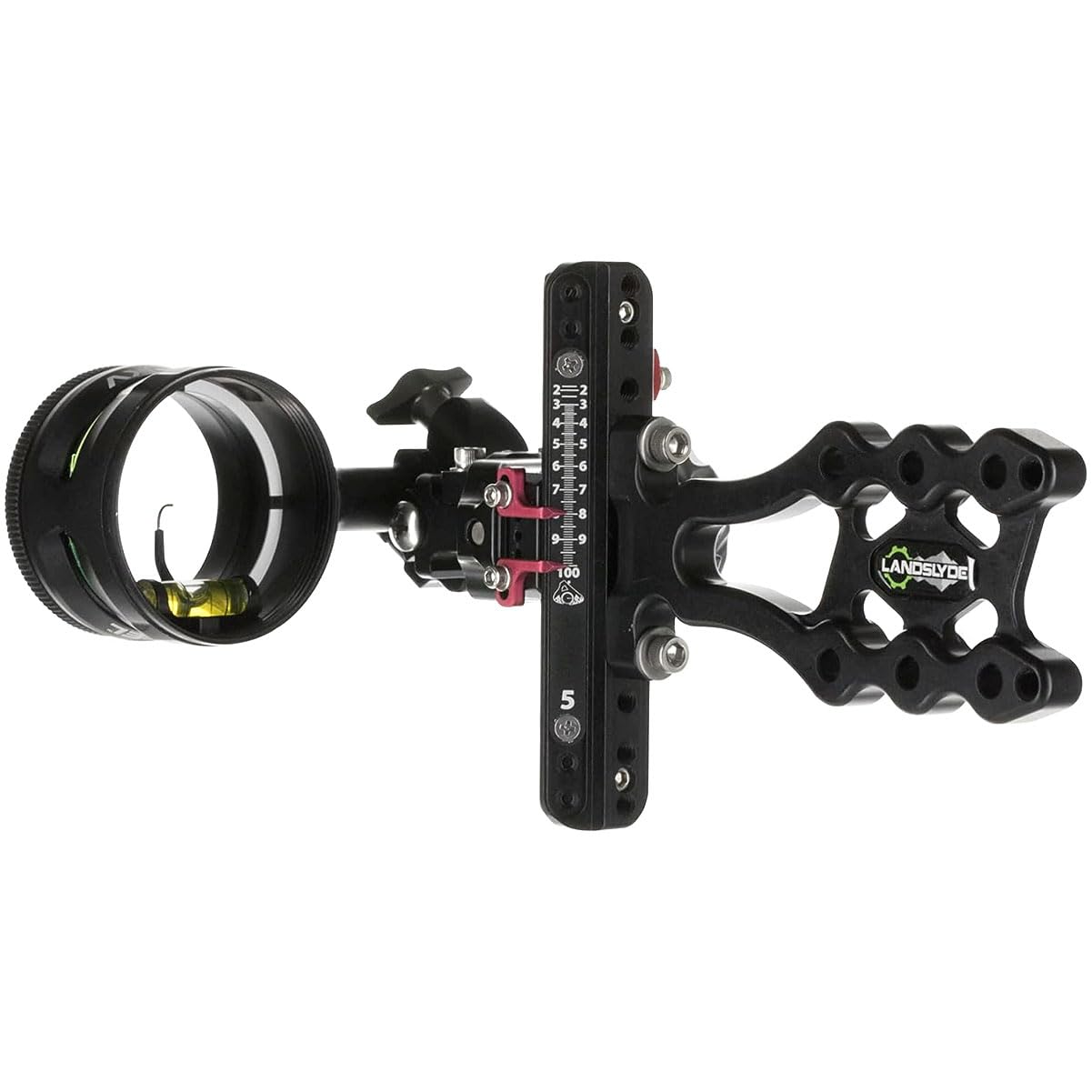 Axcel LANDSLYDE Slider Sight - Non-Dampened Single Pin Bow Sight with AV-31 Scope & .019 Red Fiber Optic - Black Archery Sight for Target Shooting and Hunting