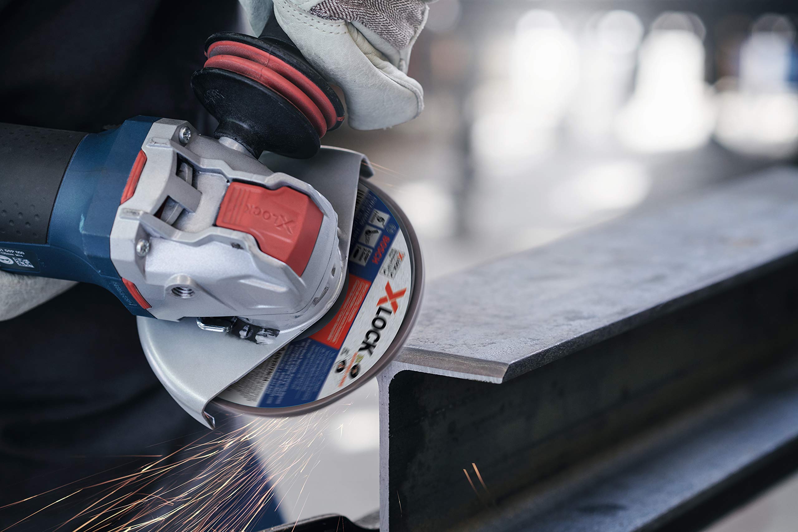 Bosch GWX13-50VSP-RT X-LOCK 5 Inch Variable Speed Angle Grinder with Paddle Switch (Renewed) - Perfect for Metal Cutting, Grinding, and Polishing in Construction and DIY Projects