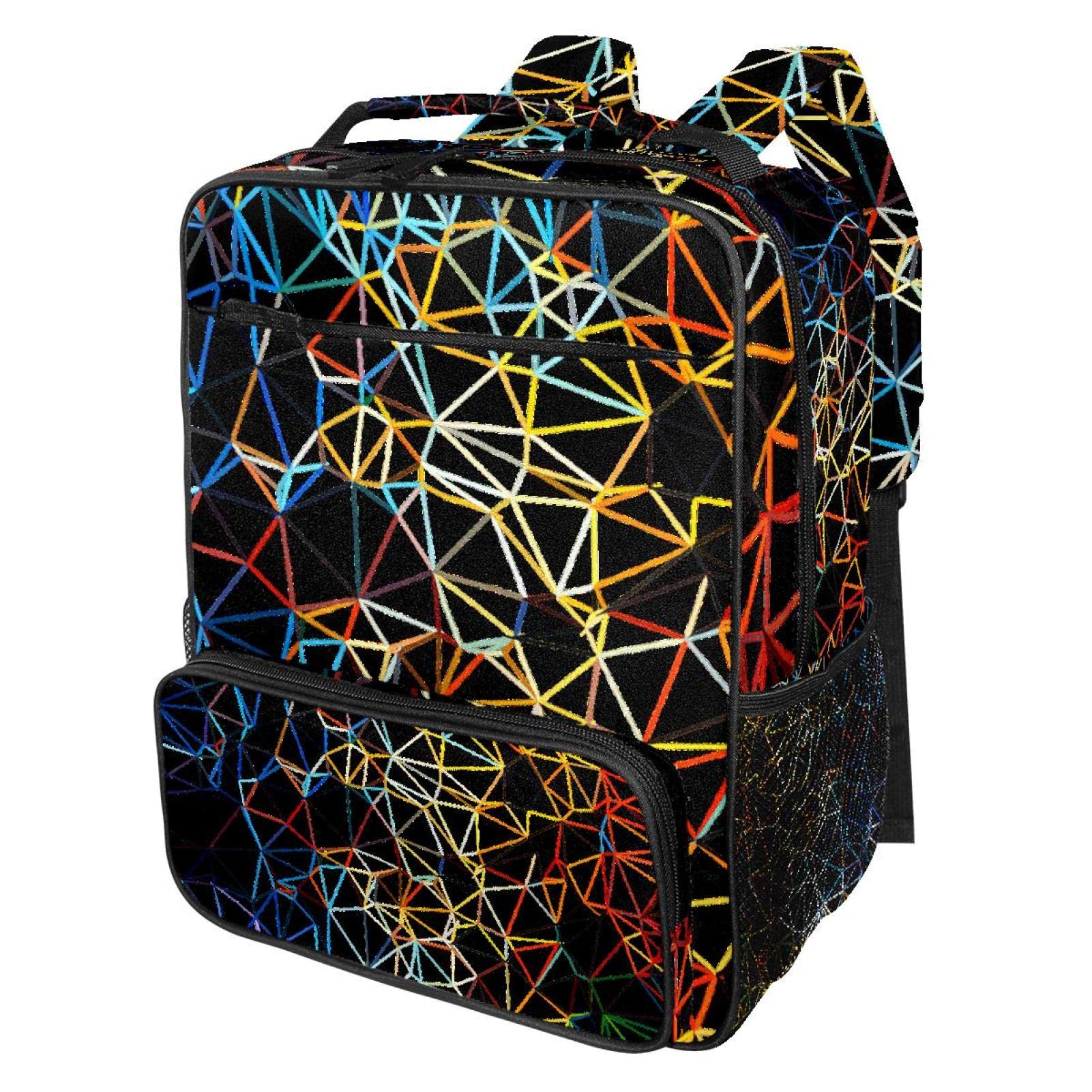Stylish Geometric Print Backpack for Teen Girls - Durable School & Travel Backpack for High School & College - Perfect for Everyday Use, Commuting & Weekend Trips