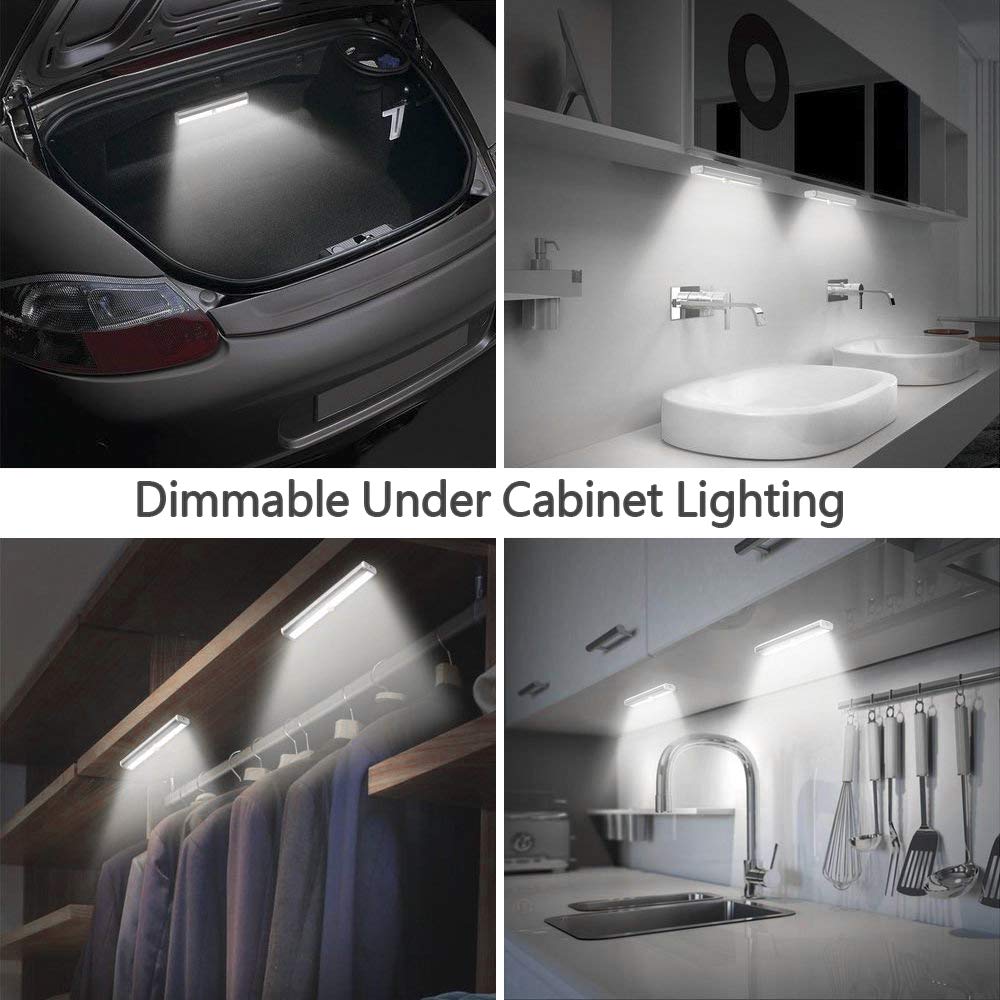 Dimmable LED Under Cabinet Lighting - 3 Color Temperature USB Reading Light Strip, Eye-Care Desk Lamp for Craft Table, Piano, Music Stand, Kitchen & Shelf | Perfect for Reading, Cooking, Crafting & Home Office Workspaces