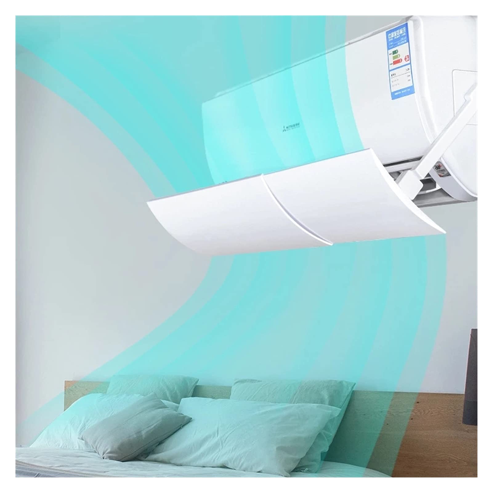 Adjustable Air Conditioner Cover - Expandable Hanging Wind Deflector Shield for Home AC Unit, Dust Protection Accessory (Perfect for Window & Wall AC Units, Bedroom & Living Room Use)