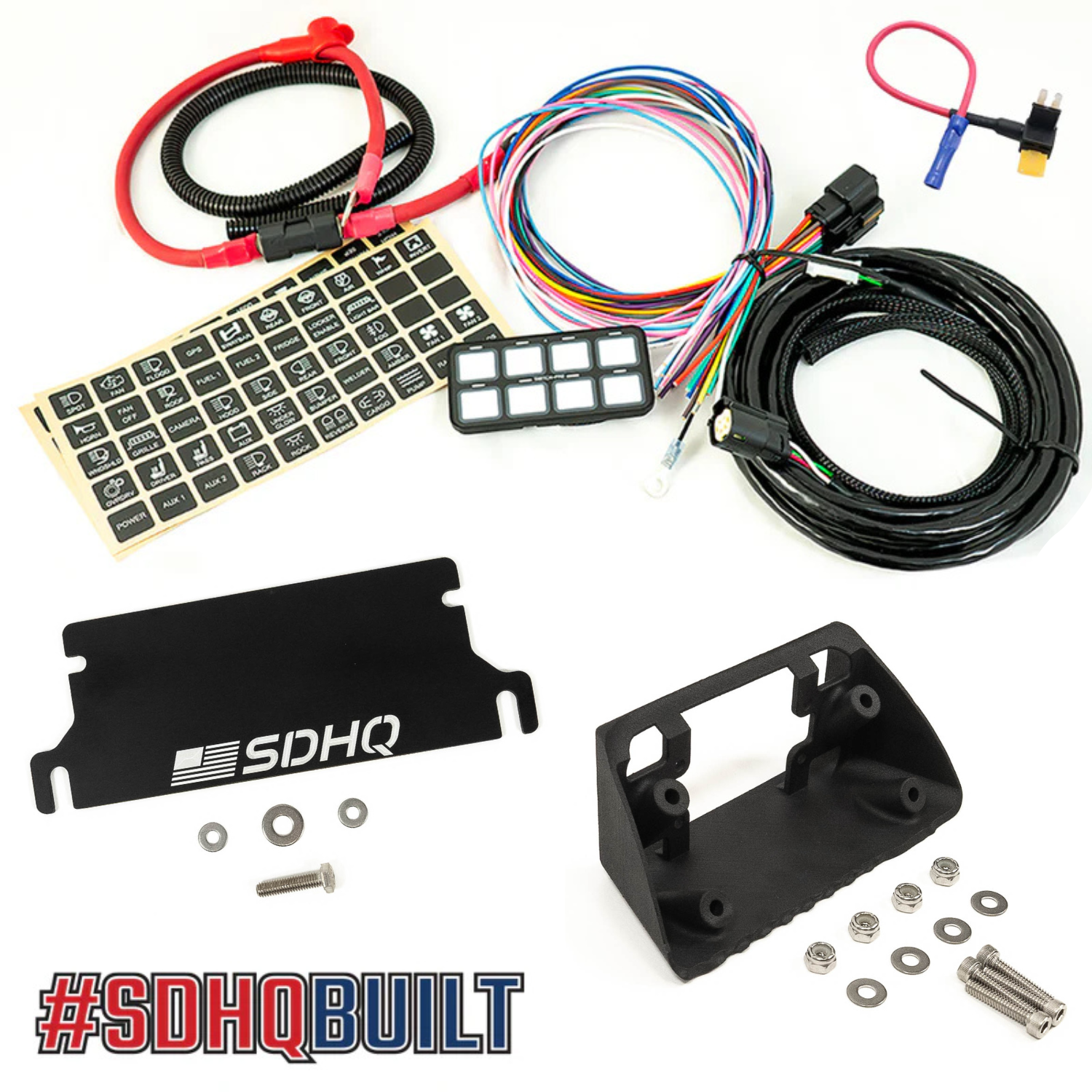2023 Jeep JT EcoDiesel/V8 SDHQ Built Complete Switch Pros SP 9100 Mounting Kit - Heavy Duty Off-Road Switch Panel System for Jeep Gladiator Accessories | Perfect for Overlanding, Rock Crawling & 4x4 Adventures