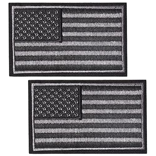 2Pcs Flag, Black & Gray