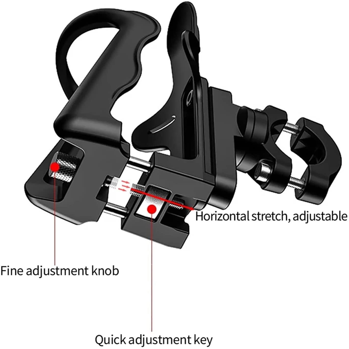 **Universal Aluminum Alloy Bike Water Bottle Holder - Adjustable Handlebar Drink Cup Mount for ATV, Dirt Bike, Mountain Bike - Perfect for Cycling, Commuting & Outdoor Adventures (Black)**