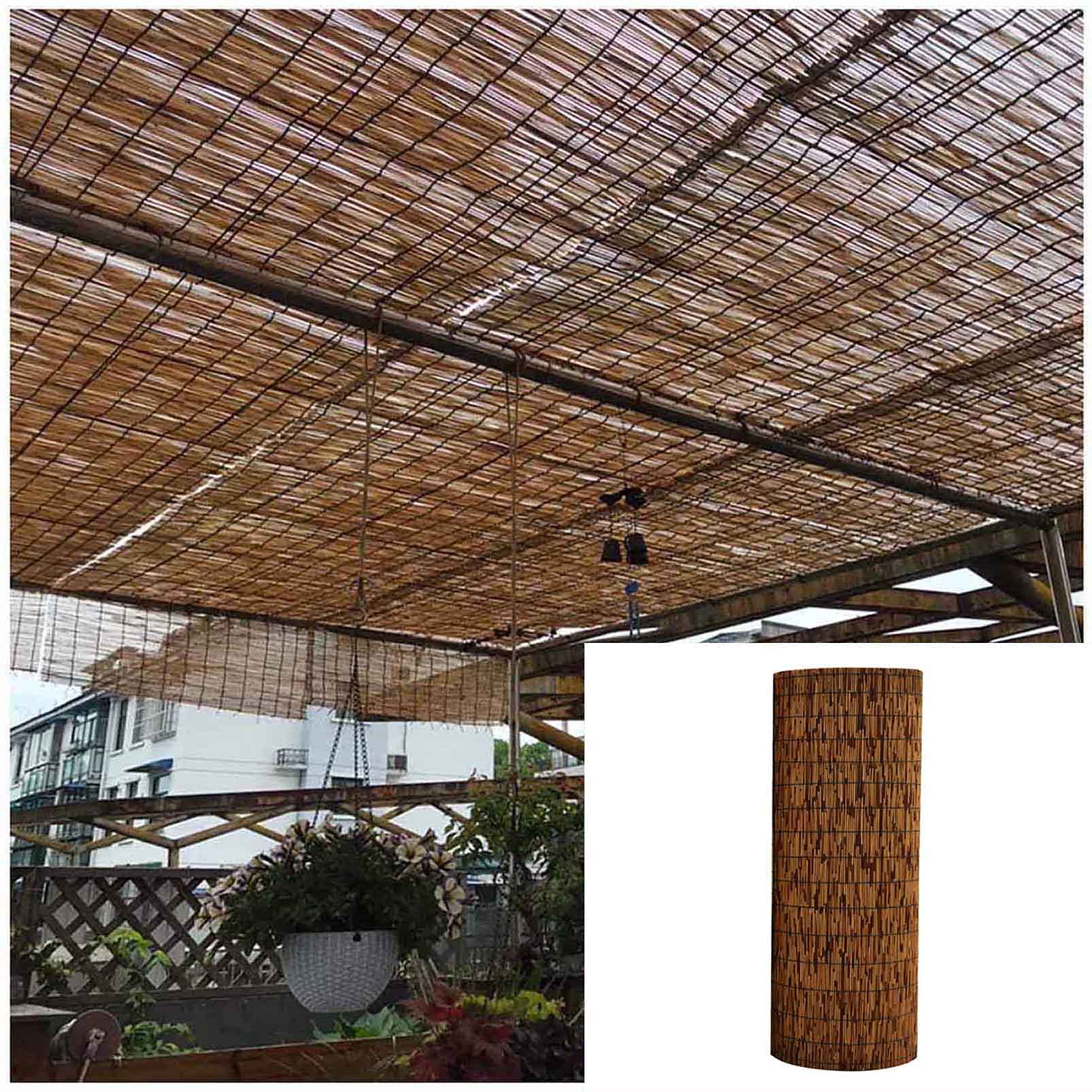 Bamboo Reed Fence Roll - 2/3/4 Feet High Privacy Screen for Patio, Garden & Balcony | Natural Sun Shade & Windbreak Cover | Outdoor Decorative Fencing Solution (Perfect for Backyard, Deck, and Poolside Privacy)