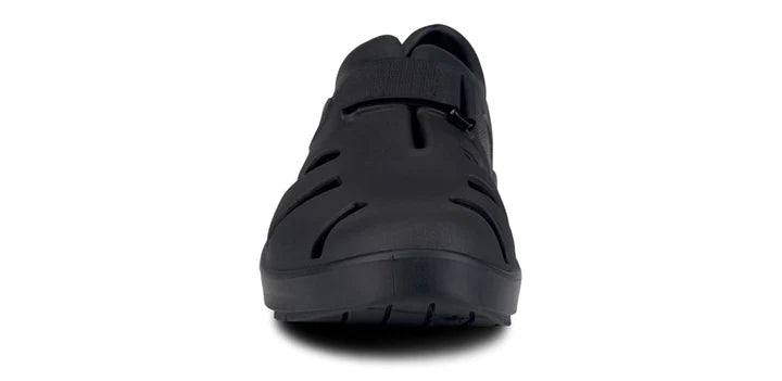 OOFOS Unisex Oocandoo Recovery Sandals - Black | Comfortable & Supportive Footwear for Men & Women | Perfect for Post-Workout, Beach & Everyday Wear