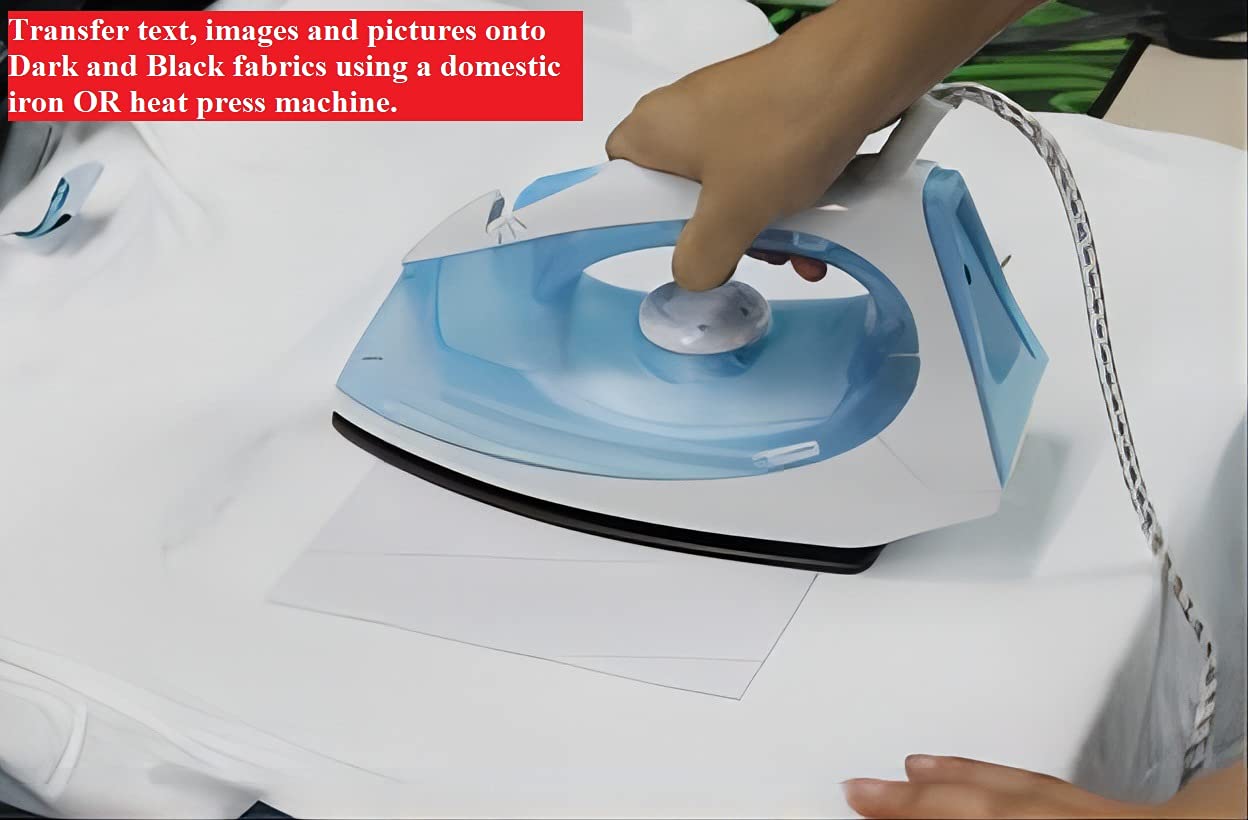 20 Sheets A4 Iron-On Heat Transfer Paper for T-Shirts & DIY Crafts - 11.7