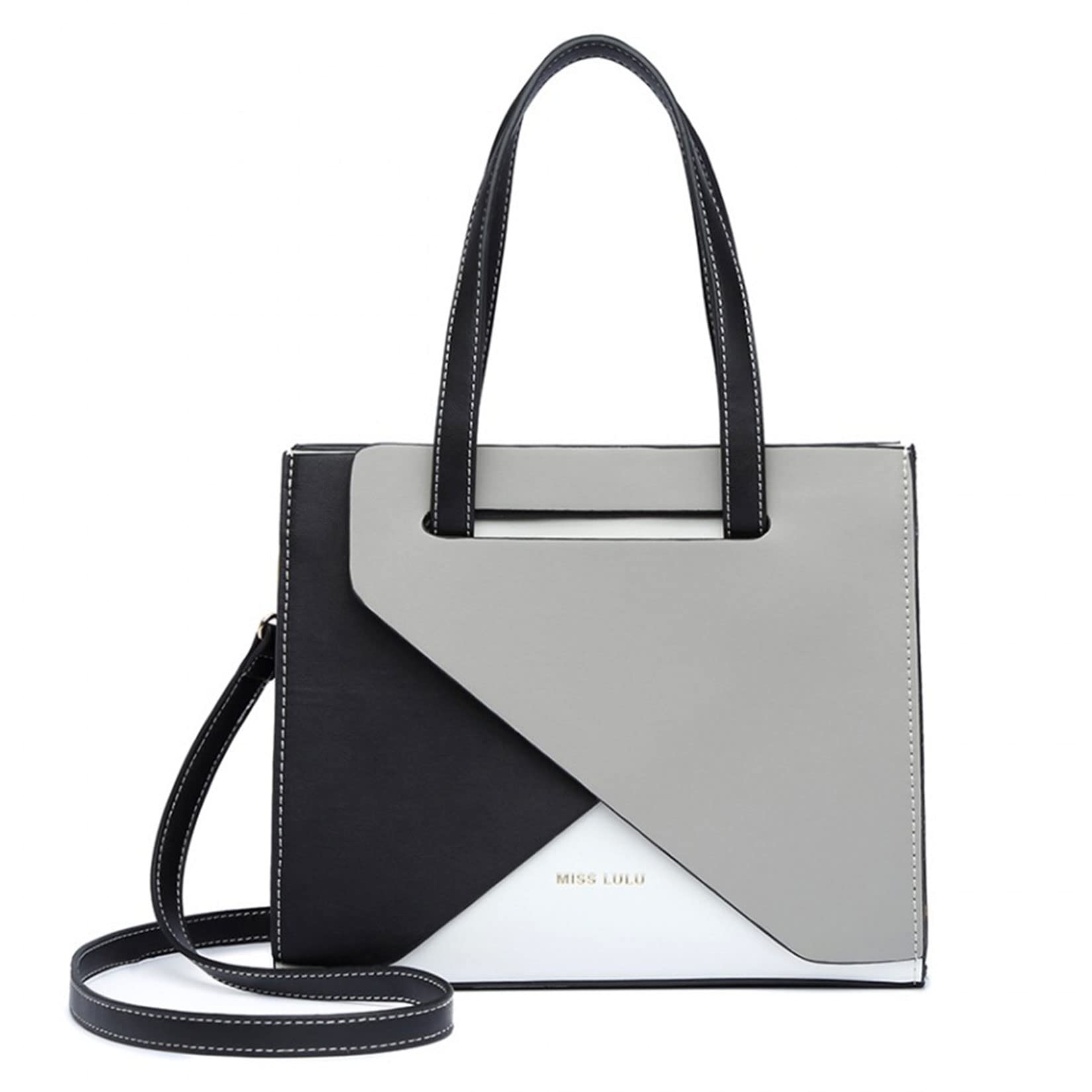 MISS LULU Women's Fashion Handbags - PU Leather Shoulder Bag, Tote, Crossbody Purse & Satchel for Work, Travel & Everyday Use