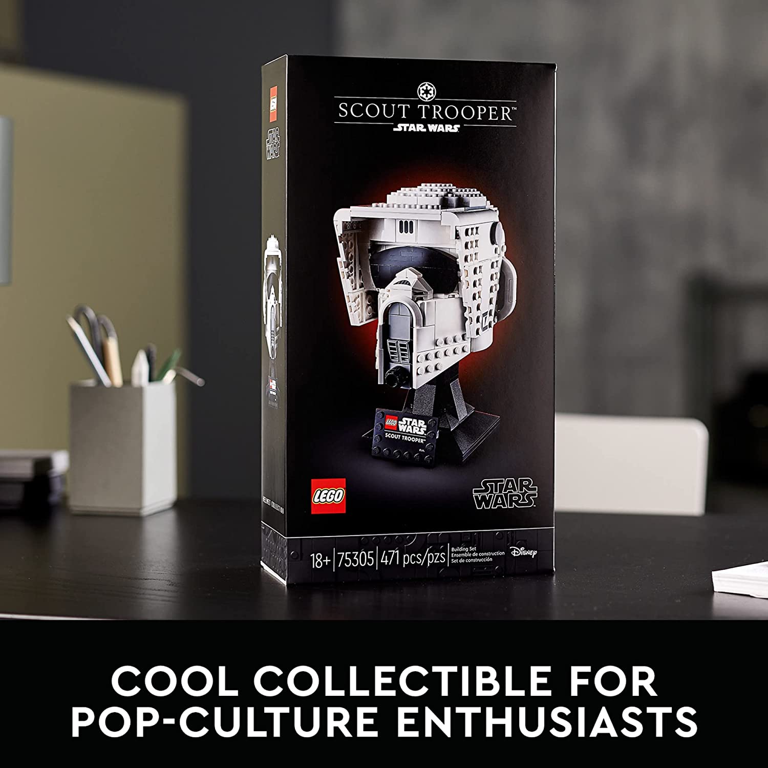 LEGO Star Wars Scout Trooper Helmet 75305 Building Kit - Collectible Star Wars Model for Adults & Kids - Perfect for Display, Gifts & Star Wars Fans Collection