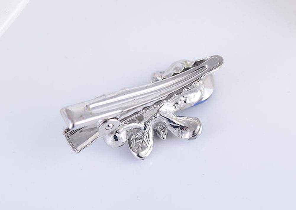 2PCS Women's Alligator Hair Clips - Fashion Rhinestone Metal Mini Duckbill Hairpins for Women & Girls - Perfect for Parties, Weddings, Butterfly Festival & Daily Hair Accessories