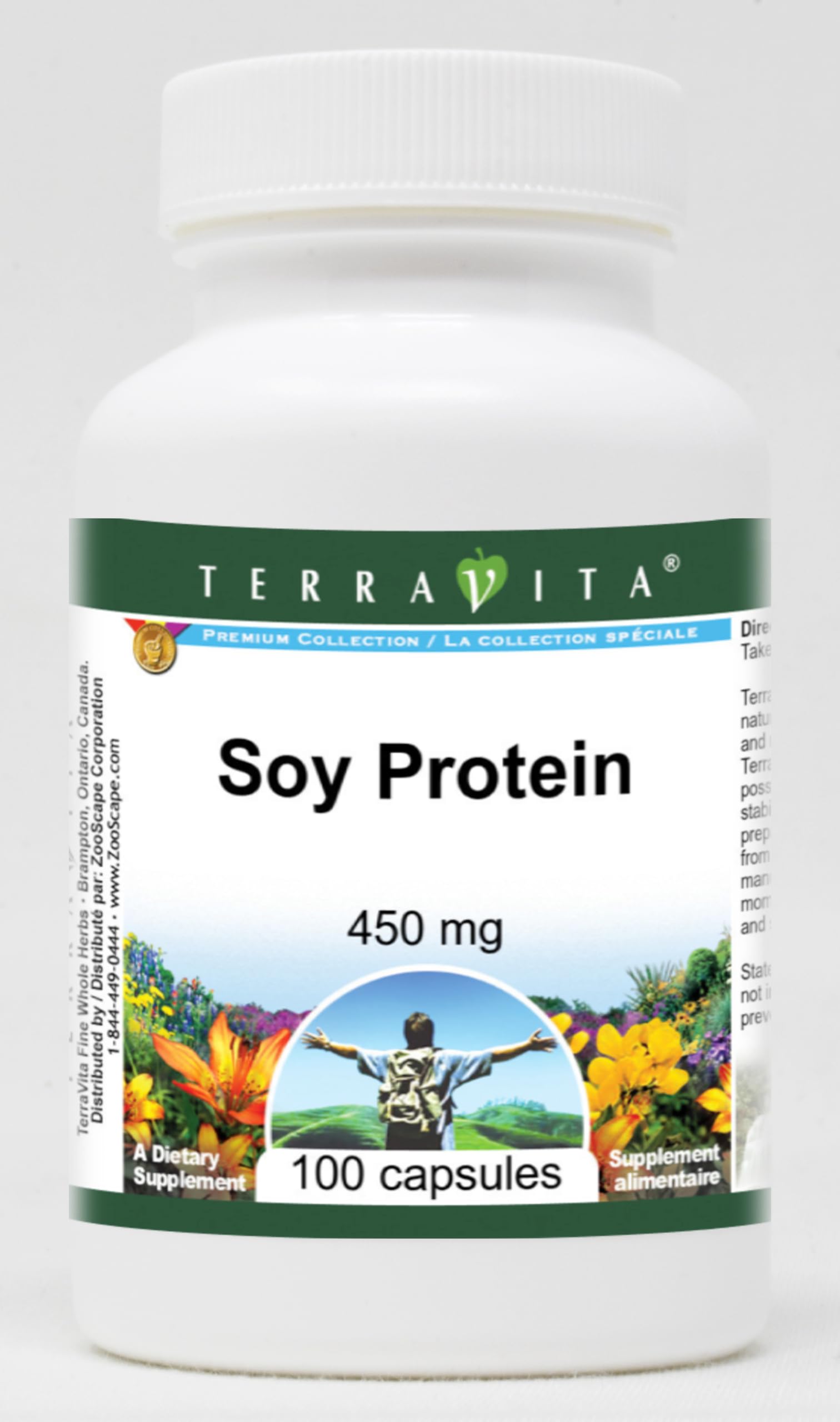 450mg Soy Protein Capsules (100 Count, 2 Pack) - Plant-Based Protein Supplement for Muscle Recovery & Vegan Diet | ZIN: 521425 | Ideal for Post-Workout, Weight Management & Vegetarian Nutrition