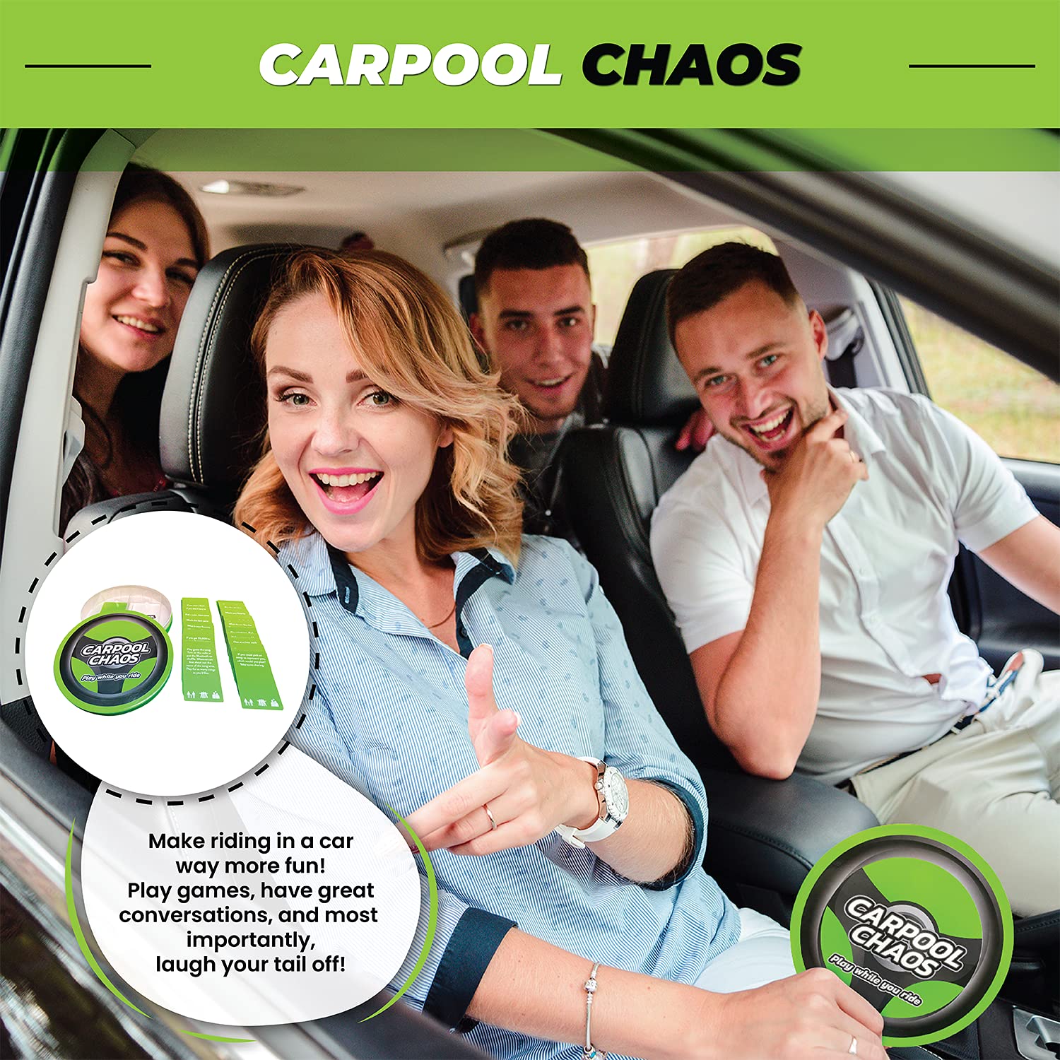 Super Fun Car Games for Kids 8-12 | Travel & Road Trip Essentials for Families | Carpool Chaos Game for Kids & Adults | Perfect for Long Drives & Family Vacations