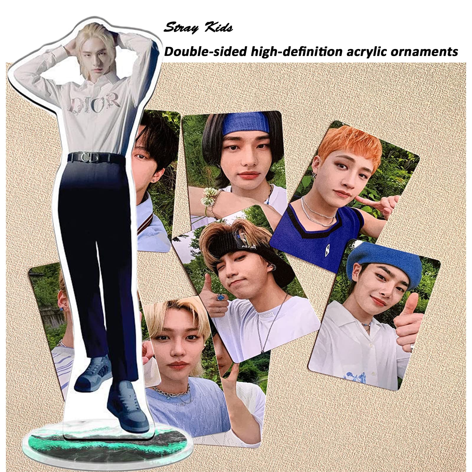 Stray Kids Acrylic Double-Side Photo Desk Stand - Seungmin Collectible for Kpop Fans | Perfect for Office Decor, Kpop Party Supplies & Stay Merchandise | Ideal for Desk Display, Fan Gifts & Kpop Room Decor