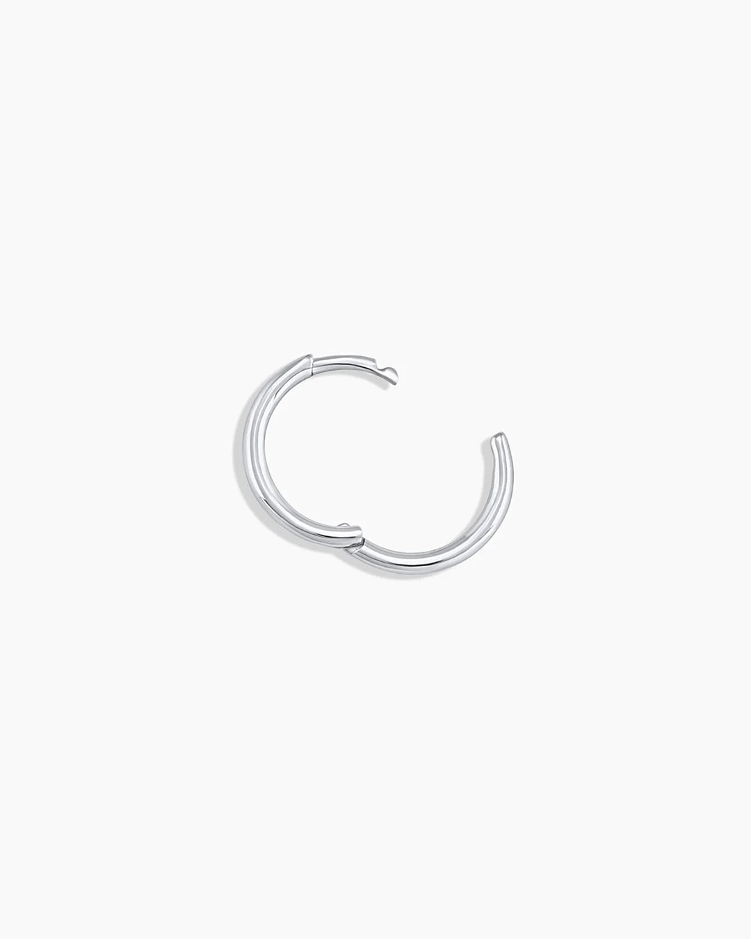 14K White Gold Classic Single Huggie Hoop Earrings - Minimalist & Dainty Everyday Jewelry for Women - Perfect for Work, Date Night & Casual Outings